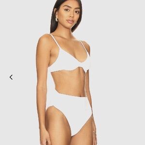 Beach Riot Camilla Top and Highway Bottom White Bikini